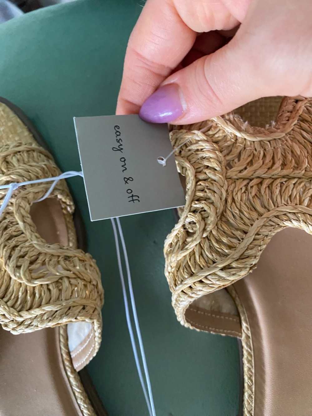 a new day Braided Raffia Slide Sandals - Natural Tan - Picture 2 of 4